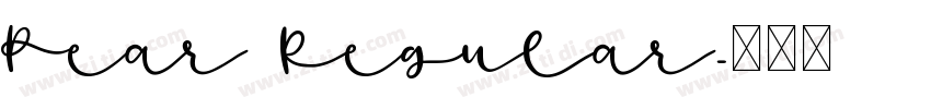Pear Regular字体转换